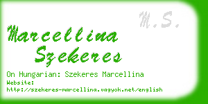 marcellina szekeres business card